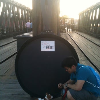 Frying Pan NYC - me and my dawg in front of the giant frying pan. - Bars Near Me - New York, New York