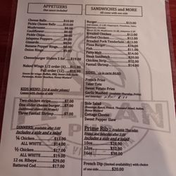 The Pelican Pub - Menu 9/2/26