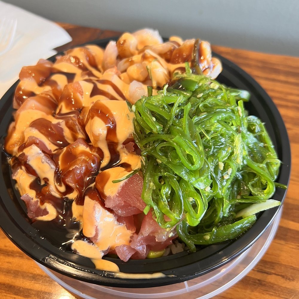Hello Poke Bowl - a plate of food on a table - Sushi Bars Near Me - Augusta, Georgia Hello Poke Bowl - a plate of food on a table - Sushi Bars Near Me - Augusta, Georgia