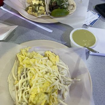 Taco Aranda - Bean, egg & cheese breakfast taco. Lingua taco. - Mexican Near Me - Austin, Texas