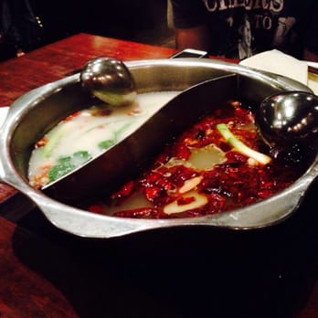 Q Restaurant - Black bone chicken on the left and mala on the right. - Chinese Near Me - Boston, Massachusetts