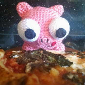 Slice Out Hunger - Piggy enjoying the spoils of Slice Out Hunger 2015 - Community Service/Non-Profit Near Me - New York, New York