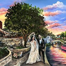 Jack Guenther Pavilion - Live Wedding Painting by Trinity Brushworks