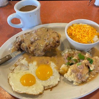 Flying Saucer - Chicken fried steak is tenderized to perfection and cooked perfectly. The biscuits flakey on the outside and chewy on the inside. - Breakfast & Brunch Near Me - Chicago, Illinois Flying Saucer - Chicken fried steak is tenderized to perfection and cooked perfectly. The biscuits flakey on the outside and chewy on the inside. - Breakfast & Brunch Near Me - Chicago, Illinois