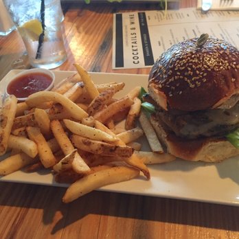 Chomp Kitchen & Drinks - The High Morels burger made with brisket and mushrooms - American Near Me - Warren, Rhode Island