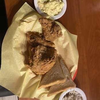 The Blazing Chicken Shack II - 1/2 Whole Chicken  2 Sides, Potato Salad and Red Beans & Rice - Soul Food Near Me - Denver, Colorado