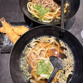 Marugame Monzo - Beef Udon ($16.25) & Shrimp Tempura Udon ($16.50) - Japanese Near Me - Los Angeles, California Marugame Monzo - Beef Udon ($16.25) & Shrimp Tempura Udon ($16.50) - Japanese Near Me - Los Angeles, California