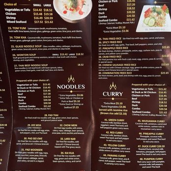 Thai Thai Restaurant - Menu 12.2.25 - Thai Near Me - San Marcos, California