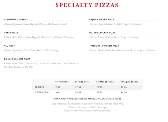 Menu photo 4 Pizza Bank Calgary, AB Menu photo 4 Pizza Bank Calgary, AB