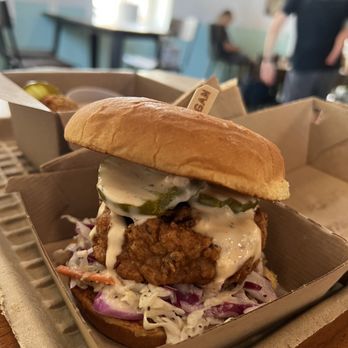 Peach & Pine - The mother clucker sandwich - Vegan Near Me - St. James, New York