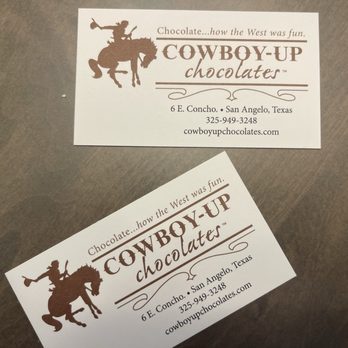 Cowboy Up Chocolates - Their store information - Chocolatiers & Shops Near Me - San Angelo, Texas Cowboy Up Chocolates - Their store information - Chocolatiers & Shops Near Me - San Angelo, Texas
