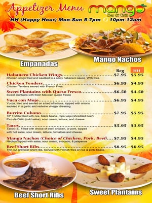 Menu photo 2 Mango Bar & Grill Minneapolis, MN Menu photo 2 Mango Bar & Grill Minneapolis, MN