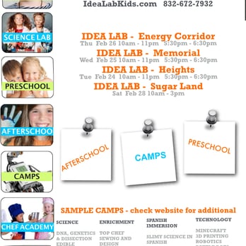 Idea Lab - Energy Corridor - Day Camps Near Me - Houston, Texas Idea Lab - Energy Corridor - Day Camps Near Me - Houston, Texas