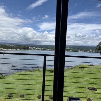 Hilo Bay Cafe - Beautiful view of Hilo One from the table on the lānai of the restaurant. - New American Near Me - Hilo, Hawaii