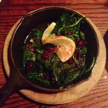 Old Place - Spinach with cranberries delish! - American Near Me - Cornell, California