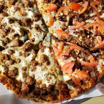 Brava's Pizza & Pasta - Half Grecian and half Bella Brava. - Pizza Near Me - Snohomish, Washington Brava's Pizza & Pasta - Half Grecian and half Bella Brava. - Pizza Near Me - Snohomish, Washington