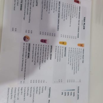 Tea Plus - Menu - Bubble Tea Near Me - Boca Raton, Florida