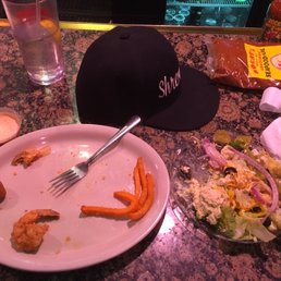 Shrimp and gator mix with some sweet potato fries. Heck yeah Shrimp and gator mix with some sweet potato fries. Heck yeah