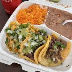 Pancho's Tacos - Taco Plate  , Asada and Chicken