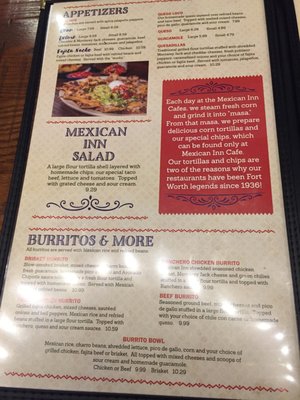 Menu photo 2 Mexican Inn Cafe Keller, TX
