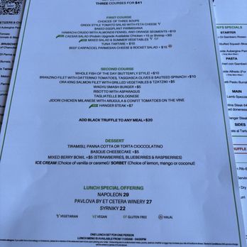 Novikov - Set Lunch Menu - Mediterranean Near Me - Beverly Hills, California