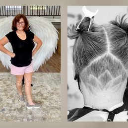 My new haircut is normal in the front, and fun in the back!