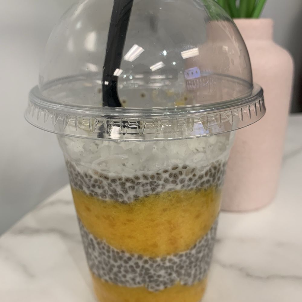 Mango chia seeds pudding - very sweet Mango chia seeds pudding - very sweet