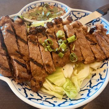 Vanda Thai - Crying Tiger has become one my favorite's the sauce and meat are so delish. It comes with different veggies too. - Thai Near Me - Walnut Creek, California