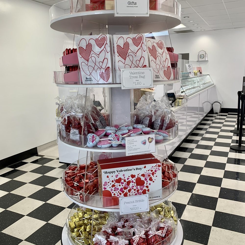 Valentines display set up Valentines display set up
