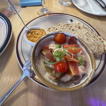 Prubechu - Gulf Shrimp Kelaguen & Coconut Titiyas with Side of Dinanche Hot Sauce - Guamanian Near Me - San Francisco, California