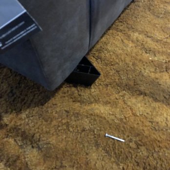 Ashley Store - Screw came out of leg when pushed couch out to look at hole. paid $99.99 for delivery and setup. - Furniture Stores Near Me - Florence, Alabama