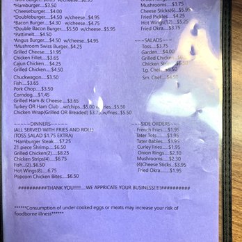 Fayes Cafe - the menu for the restaurant - Cheesesteaks Near Me - Gainesboro, Tennessee