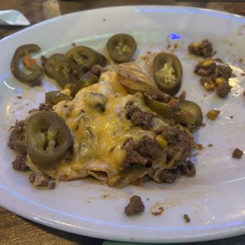 The Dublin Yard - Partially eaten Irish nachos. SO delicious! - Irish Pub Near Me - Secaucus, New Jersey