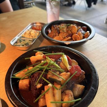 Han Oak - Galbi-jim and Twice cooked pork bokkeum; Follow me @RimyEats on Instagram - Korean Near Me - Portland, Oregon Han Oak - Galbi-jim and Twice cooked pork bokkeum; Follow me @RimyEats on Instagram - Korean Near Me - Portland, Oregon