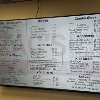 Zac's Philly Steaks and Shakes - Menu - Cheesesteaks Near Me - Lancaster, Texas Zac's Philly Steaks and Shakes - Menu - Cheesesteaks Near Me - Lancaster, Texas