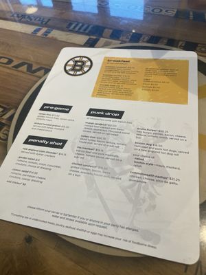 Menu photo 8 Boston Bruins Bar Boston, MA Menu photo 8 Boston Bruins Bar Boston, MA
