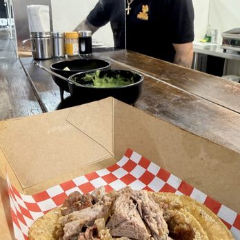 Taco House Pork Carnitas - Stand up taco bar has cook on the other side - Mexican Near Me - Toronto, Ontario Taco House Pork Carnitas - Stand up taco bar has cook on the other side - Mexican Near Me - Toronto, Ontario