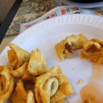 Asia Cafe - Wontons. Mostly wrap, scant pork, which didn't taste like pork. - Chinese Near Me - Clayton, North Carolina Asia Cafe - Wontons. Mostly wrap, scant pork, which didn't taste like pork. - Chinese Near Me - Clayton, North Carolina