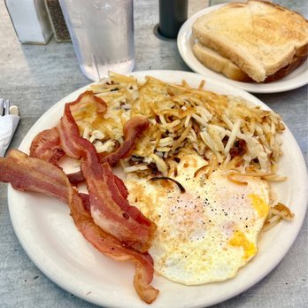 Old Susana Cafe - 2 Large Ranch Eggs Any Style with Bacon - American Near Me - Simi Valley, California Old Susana Cafe - 2 Large Ranch Eggs Any Style with Bacon - American Near Me - Simi Valley, California