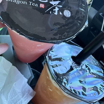 Leilani Taiwanese Kitchen - Watermelon Slush & Peach Green Tea with Lychee Jelly - Bubble Tea Near Me - Honolulu, Hawaii
