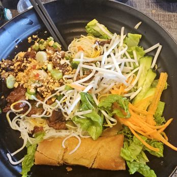 Pholuscious - Bun Thit Nuong Cha Gio /Mixed Veggies w/grilled & chopped egg rolls & crushed peanuts Vermicelli ! must try! - Vietnamese Near Me - Huntington Beach, California Pholuscious - Bun Thit Nuong Cha Gio /Mixed Veggies w/grilled & chopped egg rolls & crushed peanuts Vermicelli ! must try! - Vietnamese Near Me - Huntington Beach, California