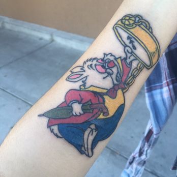 Desert Rose Tattoo Parlor - Disney White Rabbit done by Joel - Tattoo Near Me - Palm Desert, California Desert Rose Tattoo Parlor - Disney White Rabbit done by Joel - Tattoo Near Me - Palm Desert, California
