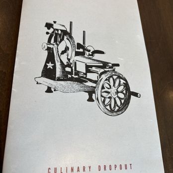 Culinary Dropout - Love the cover of the menu. - New American Near Me - Tucson, Arizona