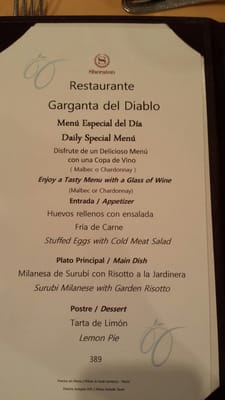 Menu photo 3 Restaurant Garganta Misiones, N