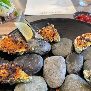 Oak + Violet - Grilled Oysters - New American Near Me - Menlo Park, California Oak + Violet - Grilled Oysters - New American Near Me - Menlo Park, California