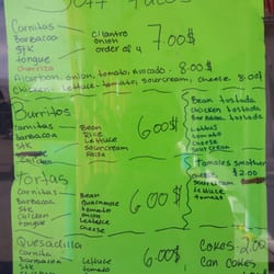 Taco's El Guero - Menu
