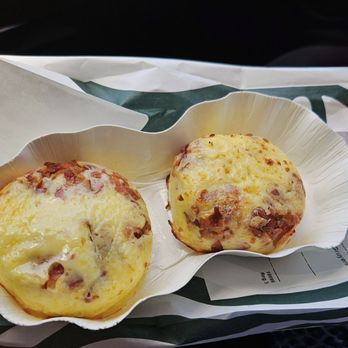Starbucks - The delicious Egg Bites with Bacon and Gruyere cheese - Coffee & Tea Near Me - Miami, Florida Starbucks - The delicious Egg Bites with Bacon and Gruyere cheese - Coffee & Tea Near Me - Miami, Florida