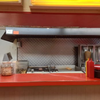 Mic Duck's Drive In - Order window and grill station - Fast Food Near Me - Chicago, Illinois