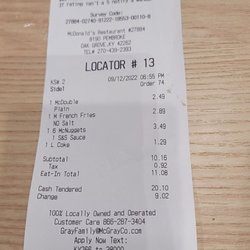 McDonald's - A big mix and match potpourri of items