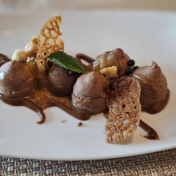 Luminae - Creamy dark chocolate and dolce de leche with mango marmalade. - Desserts Near Me - Fort Lauderdale, Florida Luminae - Creamy dark chocolate and dolce de leche with mango marmalade. - Desserts Near Me - Fort Lauderdale, Florida